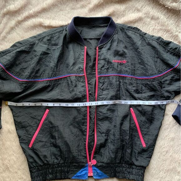 Vintage Adidas Korea Black Pink Blue Windbreaker Track Jacket woman’s large - Picture 7 of 14